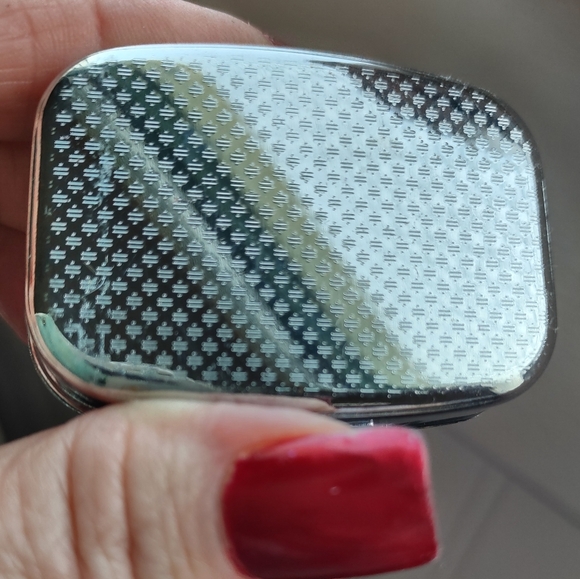 Embellished Silver Pill Case Container Pink Bow - Picture 10 of 11